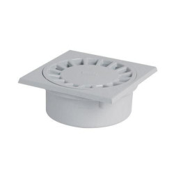 Siphon de cour 15x15 à emboiture incorporée - sortie verticale diamètre 50-40-63mm- PVC - SC456G