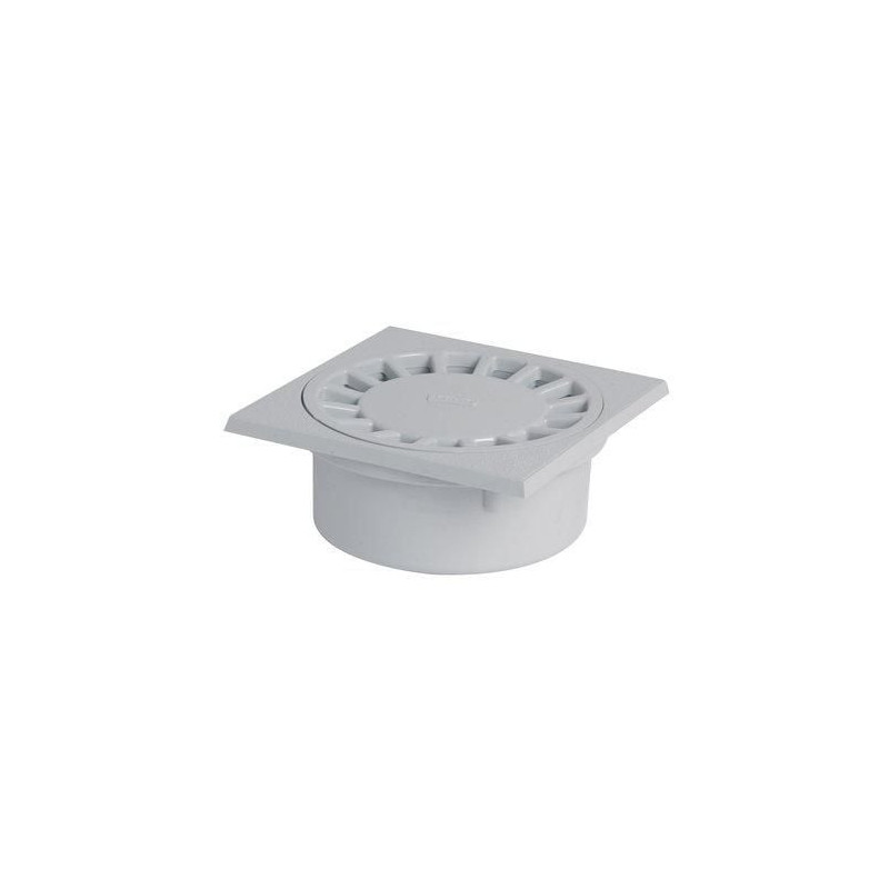 Siphon de cour 15x15 à emboiture incorporée - sortie verticale diamètre 50-40-63mm- PVC - SC456G