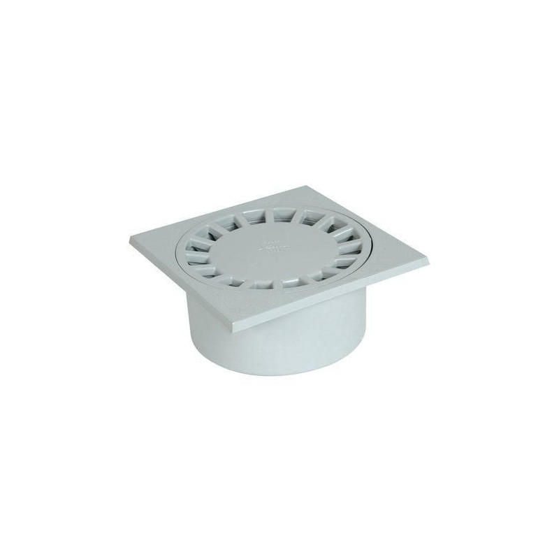 Siphon de cour 20x20 à emboîture incorporée sortie verticale diamètre 80-90mm - SC089G