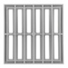 Grille REGD sans cadre gris 25x25cm RPCT - GR25