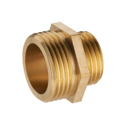 Mamelon double mâle réduit laiton - M3-8 M1-2 - 15x21-12x17 mm - 190-1512L1