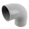Coude mâle femelle 87°30 gris pour descente diamètre 80mm - UCR8GT