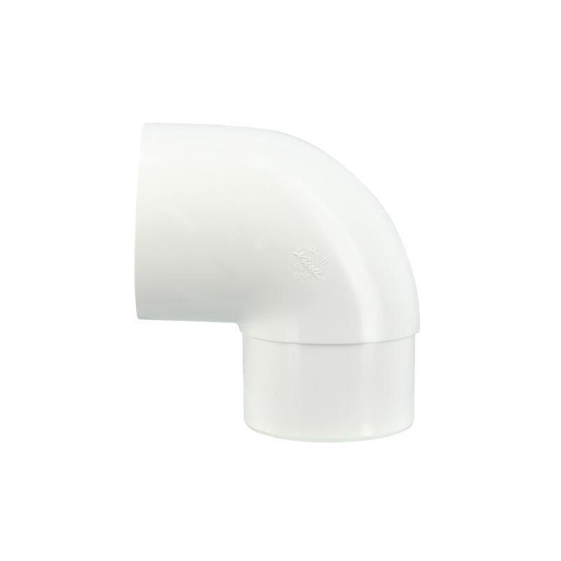 Coude intérieur tube mâle femelle 87°30 diamètre 80mm blanc - UCR8GT1B