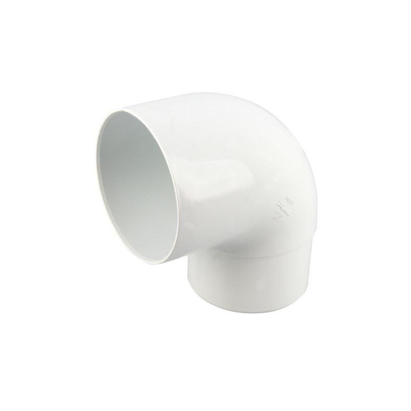 Coude intérieur tube mâle femelle 87°30 diamètre 80mm blanc - UCR8GT1B