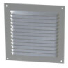 Grille d'aération à visser persienne avec moustiquaire - alu gris - LM1515G