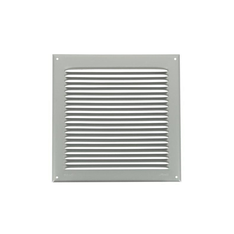 Grille d'aération à visser persienne avec moustiquaire - alu gris - LM2525G