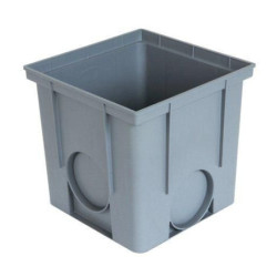 Regard de branchement pour eaux pluviales PVC gris 25x25x25 cm - RPCT