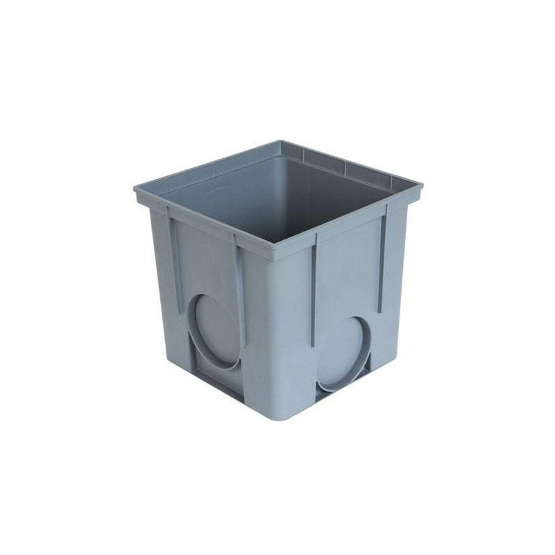 Regard de branchement pour eaux pluviales PVC gris 25x25x25 cm - RPCT