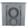 Regard avec 2 bouchons réducteurs doubles PVC longueur 300mm - RITX2B