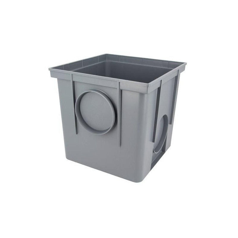 Regard de branchement pour eaux pluviales PVC gris 25x25x25 cm - RPCT