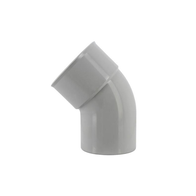 Coude mâle femelle 45° gris pour descente diamètre 80mm - UCR4GT