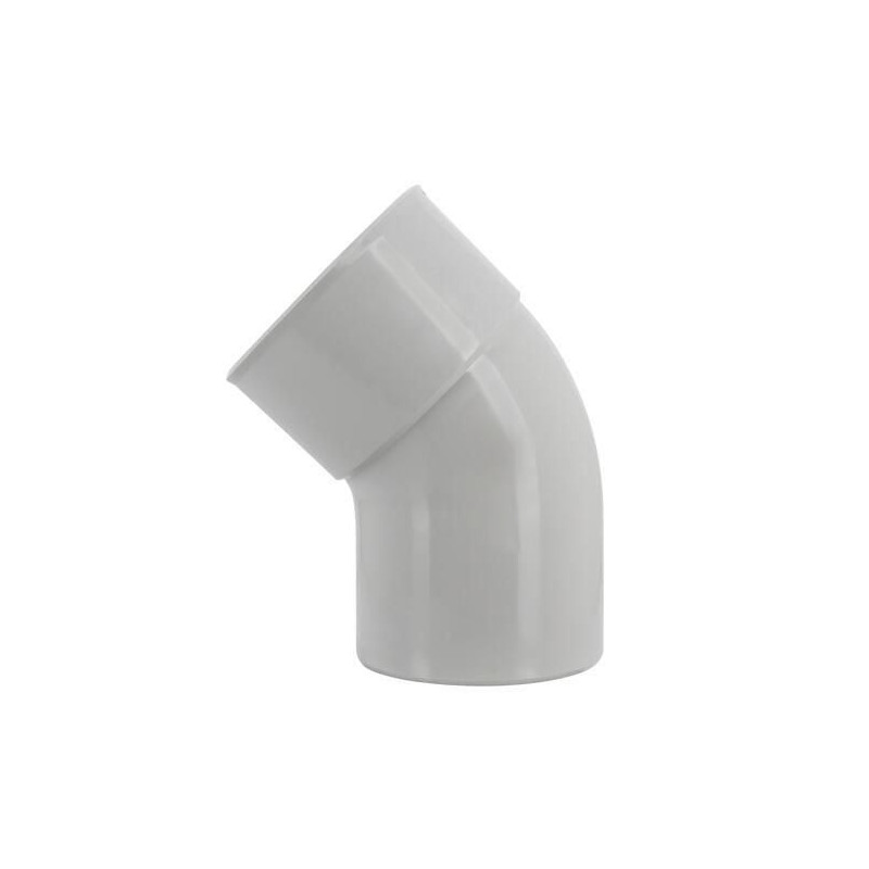 Coude mâle femelle 45° gris pour descente diamètre 100mm - UCT4GT