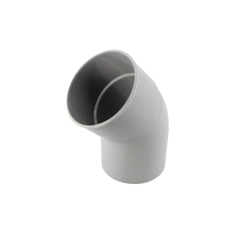 Coude mâle femelle 45° gris pour descente diamètre 100mm - UCT4GT