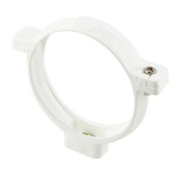 Collier à bride blanc pour descente diamètre 80mm - UCORGTB