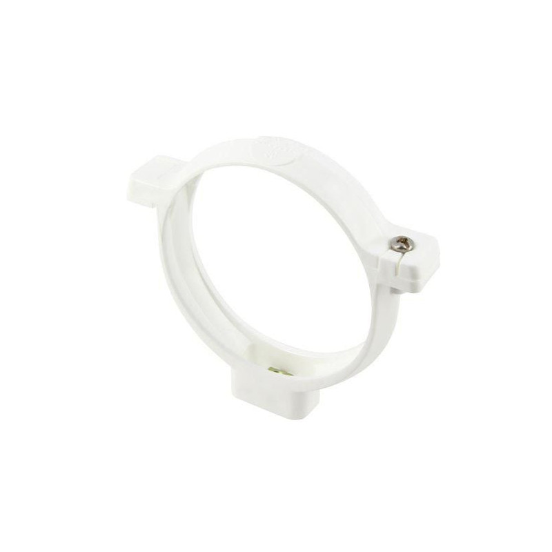Collier à bride blanc pour descente diamètre 80mm - UCORGTB