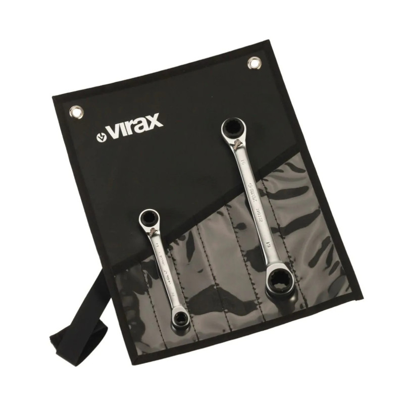 Jeu de 2 clés à cliquet 4 en 1 en étui - VIRAX 310330