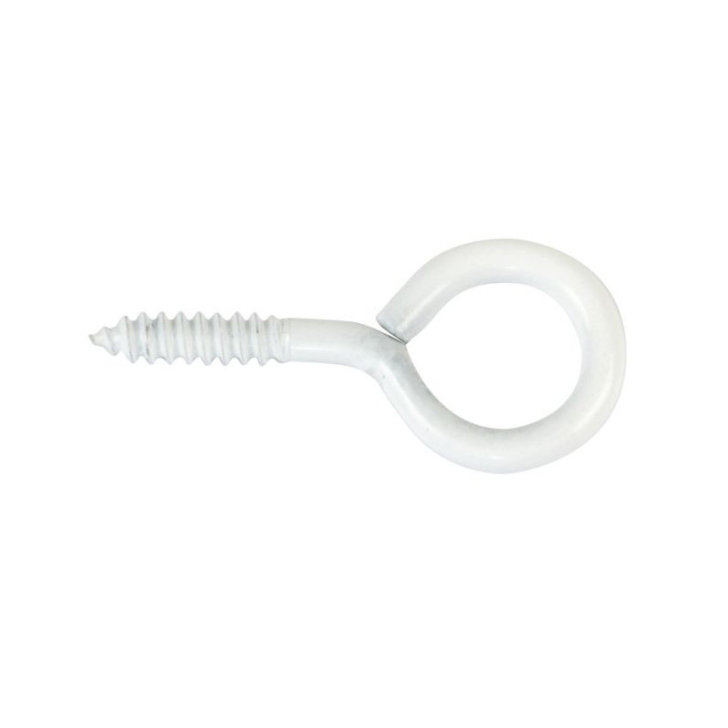 Crochet piton à visser fermé 3 x 30 blanc (13) - AMIG 16280