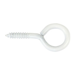 Crochet piton à visser fermé 4.5 x 69 blanc (3) - AMIG 16280