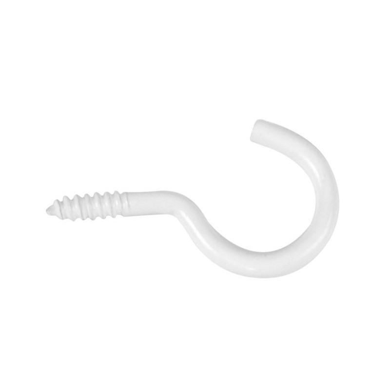 Crochet piton à visser ouvert 3 x 39 blanc (8) - AMIG 16275