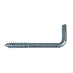 Piton équerre à visser gond en acier 3.3 x 40 blanc (10) - AMIG 16287