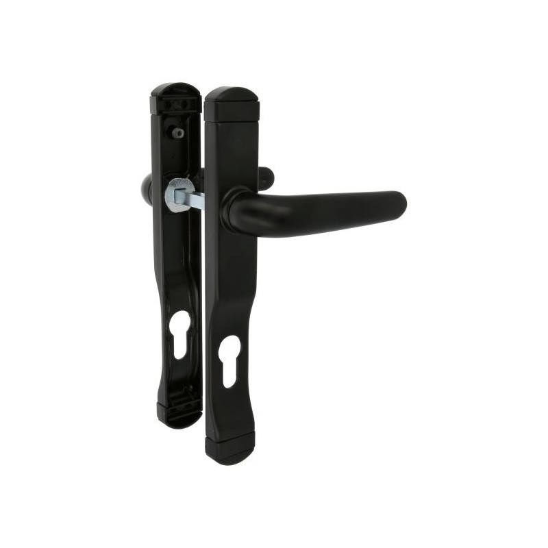 Jeu de béquilles - Poignées sur plaque à cylindre 225-30-CYL EA85 noir - AMIG 22036