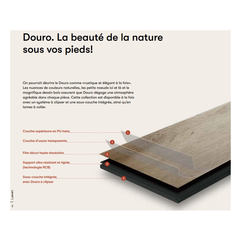 SOL SOUPLE CHENE DORE 2.196 m2 - LAMETT - DOU-611-IB