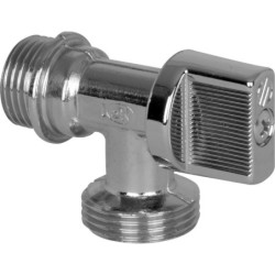 Robinet machine à laver 1-4 de tour chromé - 1-2" 3-4" - 15x21 20x27 L94 - ARCO DEF728U