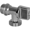 Robinet machine à laver 1-4 de tour chromé - 1-2" 3-4" - 15x21 20x27 L94 - ARCO DEF728U