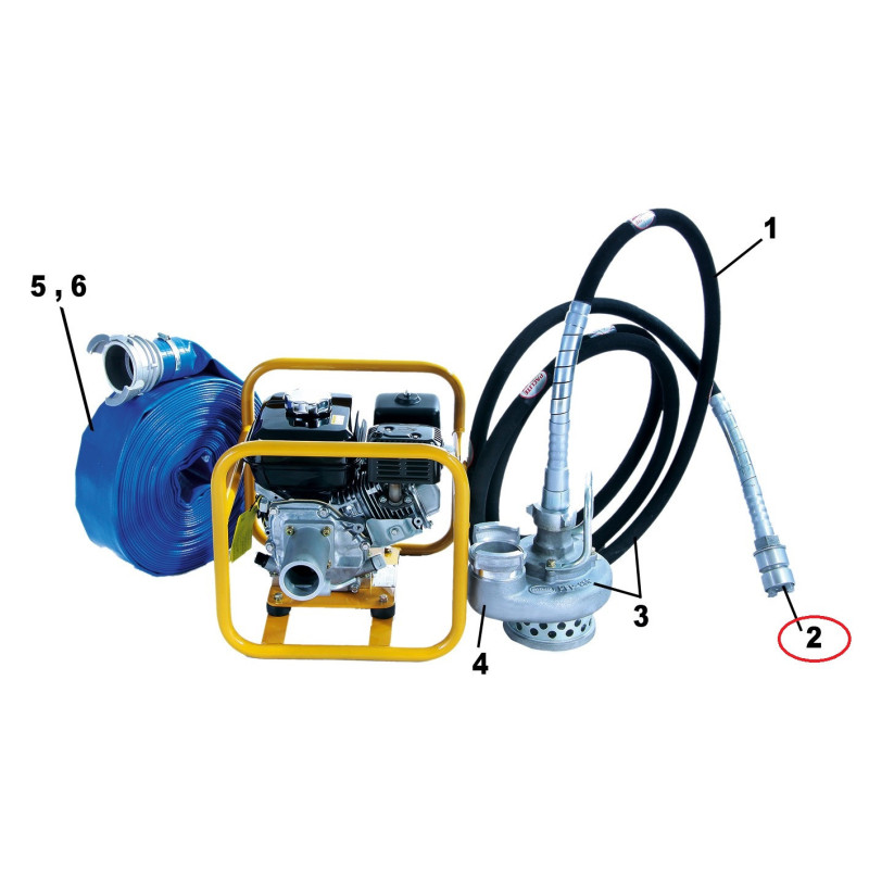 Câble seul acier intérieur pompe à cable - PACLITE PFP80-FLI