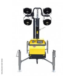 Lumière de chantier essence à mât rotatif Maxi Light - Mat éclairage - Hauteur 8 m - PACLITE MAX-LIGHT HYBRID