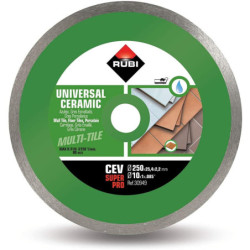 Disque diamant CEV 250 SUPERPRO à l'eau - 250 mm x 25.4 mm - RUBI 30949