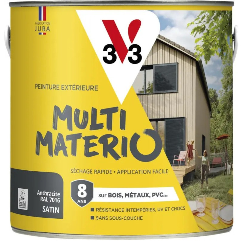 PEINTURE EXTERIEUR MULTI MATERIAUX Vert Basque SATIN 2L
