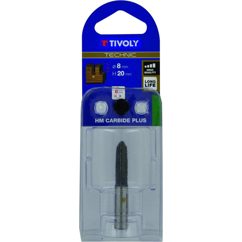 Fraise de défonceuse à rainer droit Ø 8mm (Q8) - TIVOLY XT60642067835