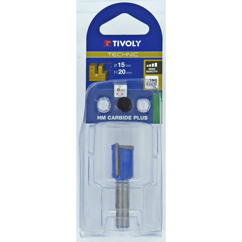 Fraise de défonceuse à rainer droit Ø 12mm (Q8) - TIVOLY XT60642067837