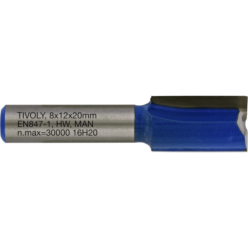 Fraise de défonceuse à rainer droit Ø 12mm (Q8) - TIVOLY XT60642067837