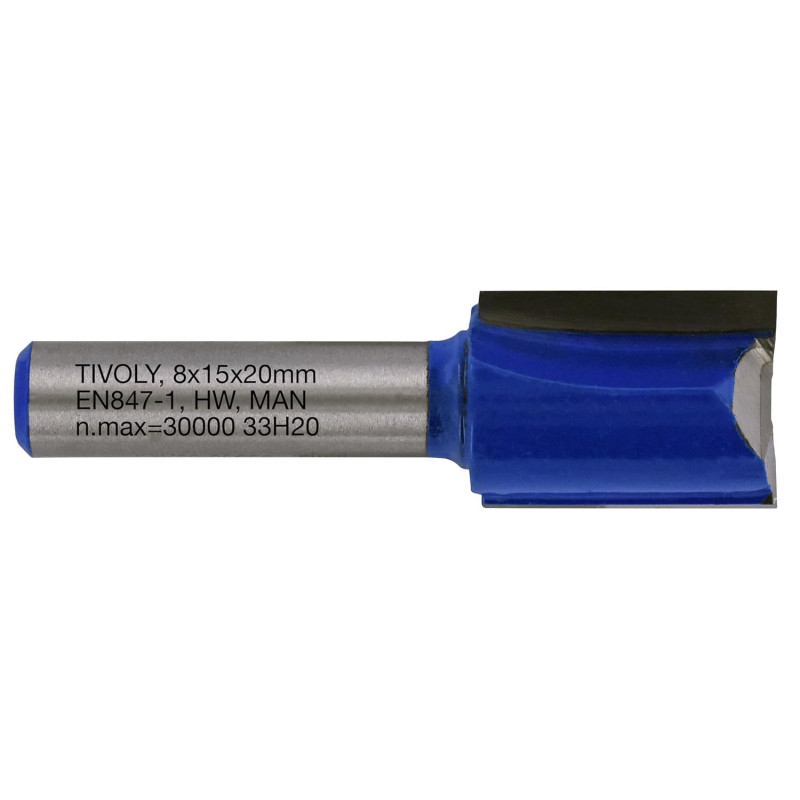 Fraise de défonceuse à rainer droit Ø 15mm (Q8) - TIVOLY XT60642067839