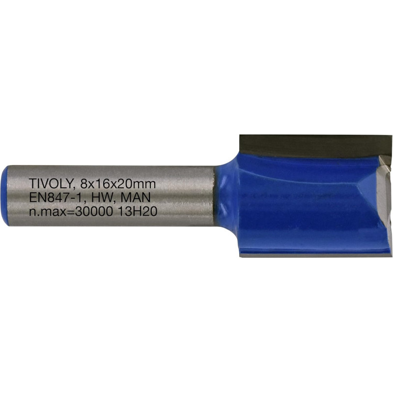 Fraise de défonceuse à rainer droit Ø 16mm (Q8) - TIVOLY XT60642067840 