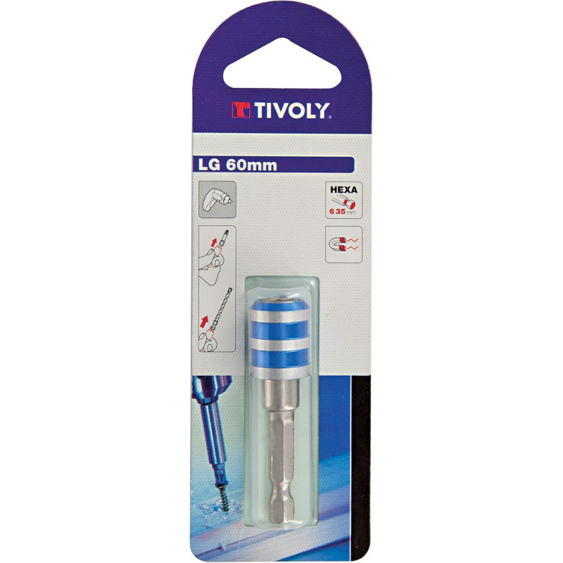 Porte-embout magnétique à changement rapide LG 60 mm - TIVOLY 11501320013