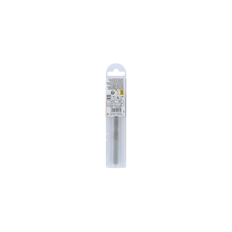 Foret métaux HSS FURIUS Ø 9 mm - taillé meulé HSS revêtu FUSIO  - Ø 9 mm L 125 mm - TIVOLY 11454140900