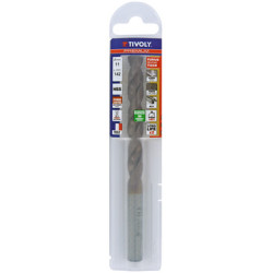 Foret métaux HSS FURIUS Ø 11 mm -  taillé meulé HSS revêtu FUSIO - Ø 11 mm L 142 mm - TIVOLY 11454141100