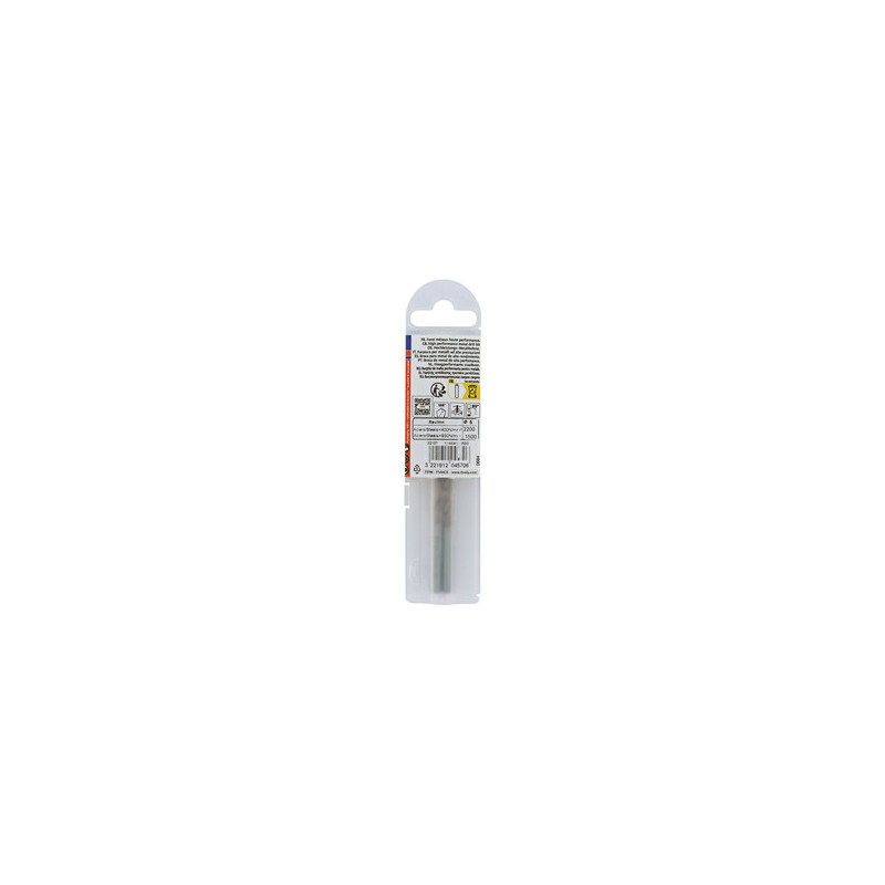 Foret métaux HSS FURIUS Ø 5 mm (Lot de 2) - taillé meulé HSS revêtu FUSIO  - Ø 5 mm L.86 mm - TIVOLY 11454140500