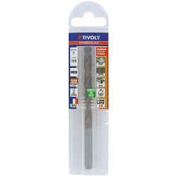 Foret métaux HSS FURIUS Ø 7 mm - taillé meulé HSS revêtu FUSIO  - Ø 7 mm L 109 mm - TIVOLY 11454140700