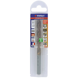 Foret métaux HSS FURIUS Ø 8.5 mm - taillé meulé HSS revêtu FUSIO  - Ø 8.5 mm L 117 mm - TIVOLY 11454140850
