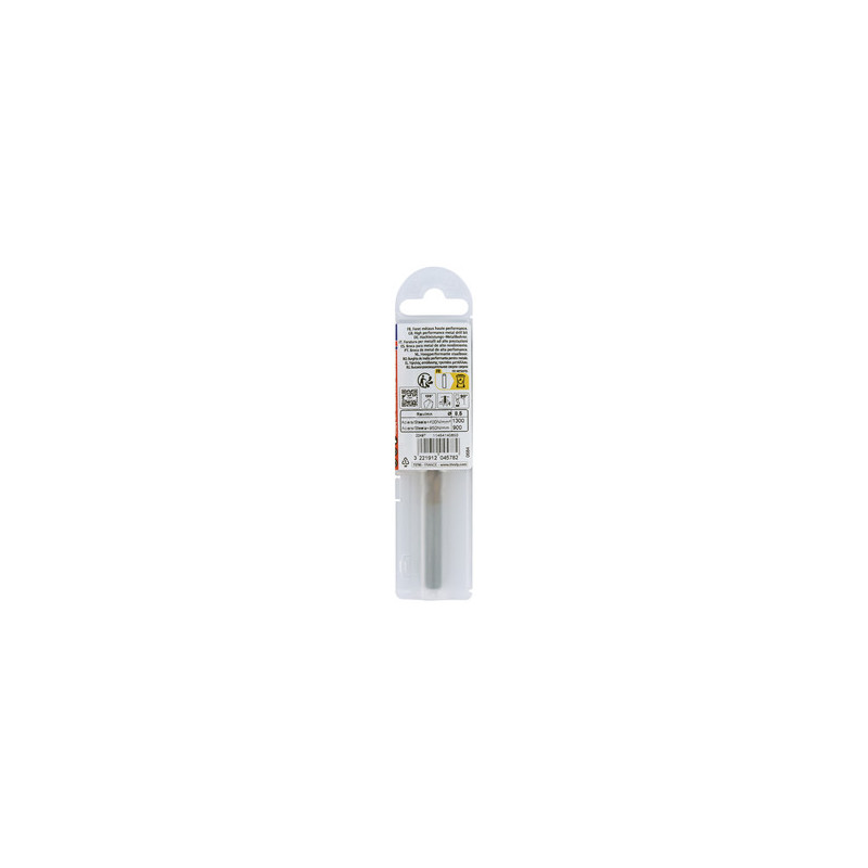 Foret métaux HSS FURIUS Ø 8.5 mm - taillé meulé HSS revêtu FUSIO  - Ø 8.5 mm L 117 mm - TIVOLY 11454140850