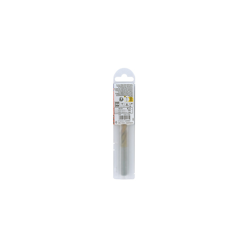 Foret métaux HSS FURIUS Ø 12 mm - taillé meulé HSS revêtu FUSIO - Ø 12 mm L 151 mm - TIVOLY 11454141200