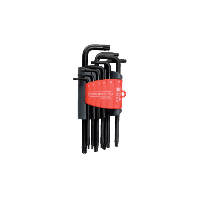Jeu de 9 clés coudées Torx longues - T 8 à 40 - BRUMATH 16160350350 BR-1228