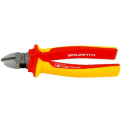 Pince coupante diagonale 180 mm isolée 1000V VDE - bi-matière - BRUMATH 16165144525 BR-2019