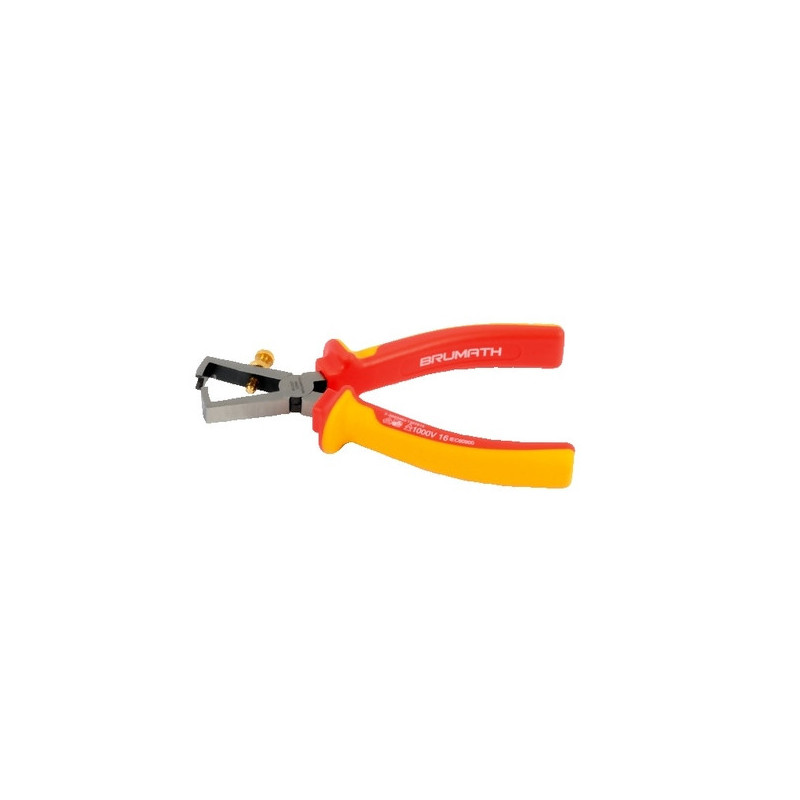 Pince à dénuder 160 mm isolée 1000V VDE - bi-matière - BRUMATH 16165144535 BR-2021