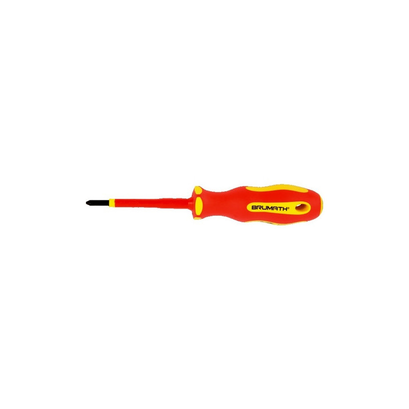 Tournevis PH2 Phillips isolé 1000V VDE - 2 x 100 - BRUMATH 16163000090 BR-3018