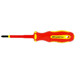 Tournevis Pozi 2 x 100 isolé 1000V VDE bi-matière - Pozidriv - BRUMATH 16163000115 BR-3023